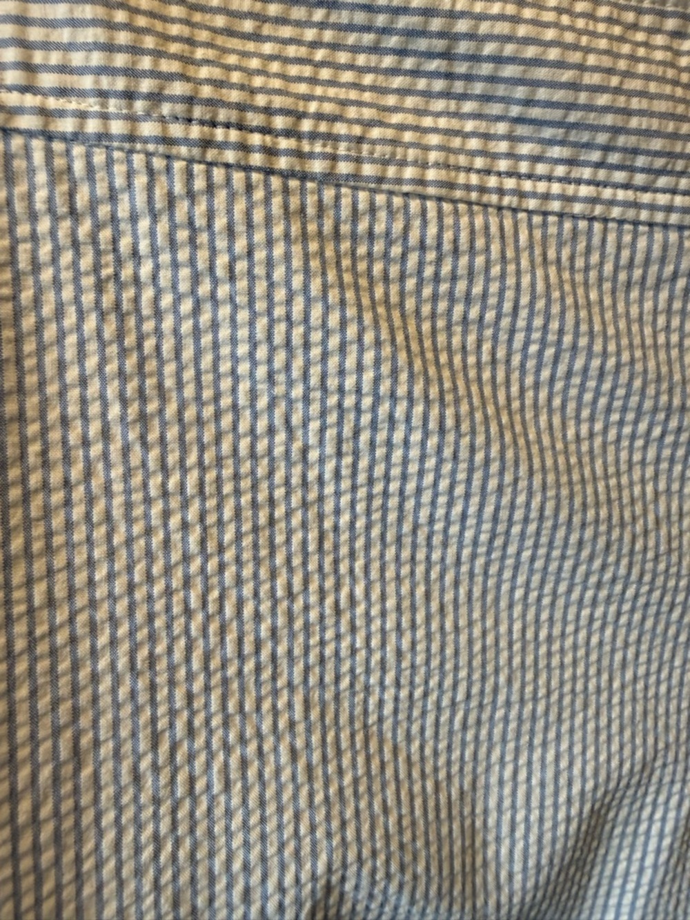 SOLD Talbots Blue White Seersucker Stripe Ankle Pants High Rise Coastal  12 - Picture 6 of 8